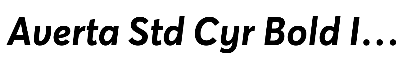 Averta Std Cyr Bold Italic